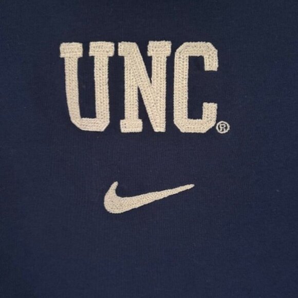 Nike UNC Carolina L Tar Heels Navy Long Sleeve Tight Fit Active Collegiate - Picture 2 of 6
